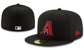 Arizona Diamondbacks Fitted Hat ¨C Black with Red and White Logo