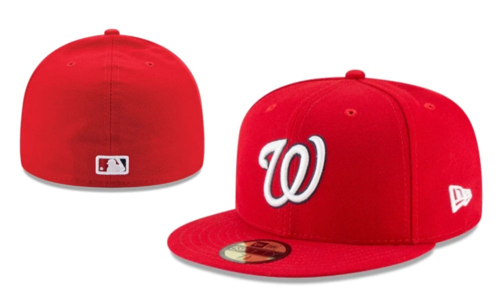 Washington Nationals Fitted Hat ¨C Red with White Logo