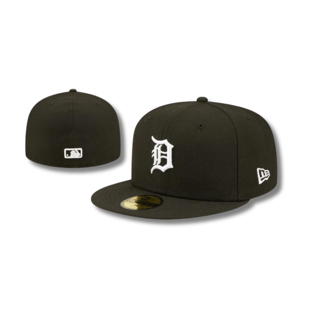 Detroit Tigers MLB Fitted Cap ¨C Classic Black and White Design