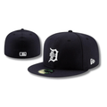 Detroit Tigers MLB Fitted Cap ¨C Navy Blue with White Logo