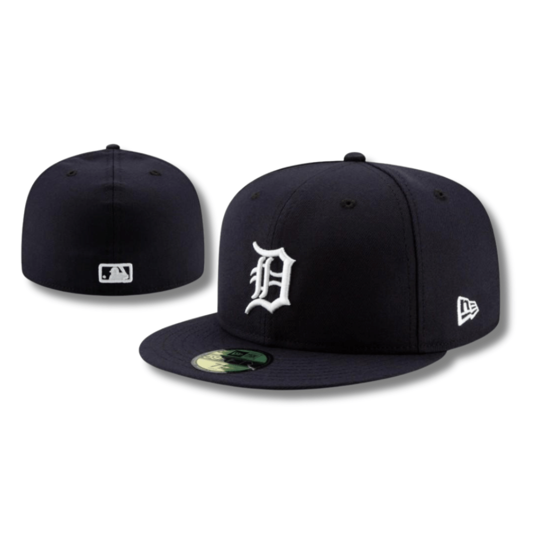 Detroit Tigers MLB Fitted Cap ¨C Navy Blue with White Logo