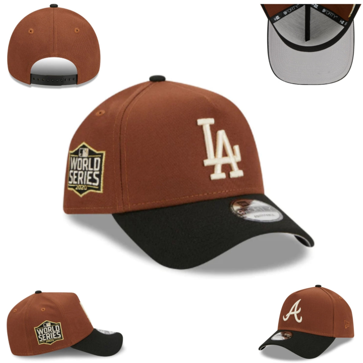 LA Dodgers Brown and Black 2020 World Series Hat ¨C Snapback Cap