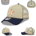 Houston Astros Trucker Cap with Mesh Back ¨C Beige and Navy