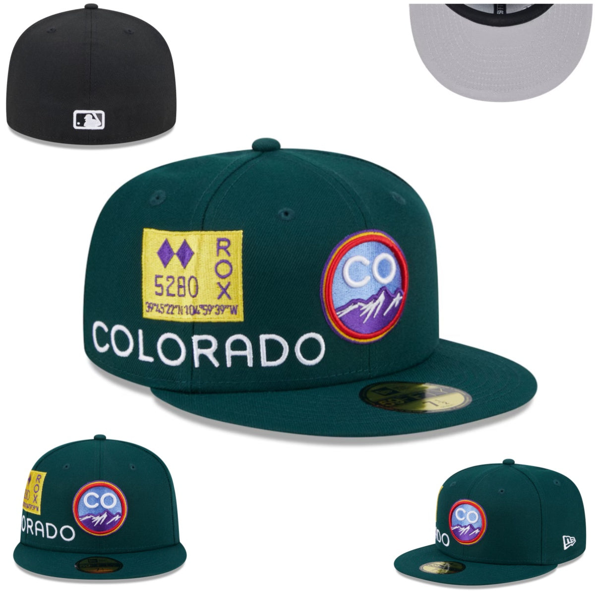 Colorado Rockies ¡°5280¡± Hat with Gray Undervisor ¨C Green