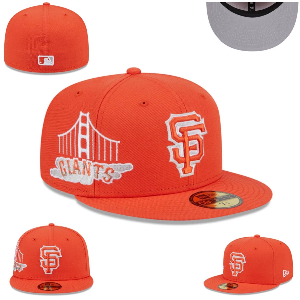 San Francisco Giants Golden Gate Hat with Gray Undervisor ¨C Orange