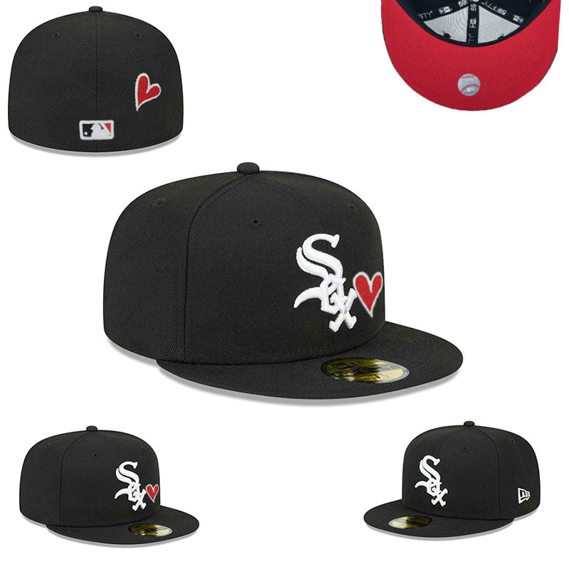 Chicago White Sox Love Edition Hat with Red Undervisor ¨C Black