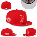 Boston Red Sox World Series Fitted Hat ¨C Bright Red with Championship Patch