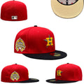 Houston Astros 1986 All-Star Game Hat with Black Brim and Beige Undervisor ¨C Red