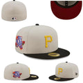 Pittsburgh Pirates 76th World Series Hat with Black Brim and Red Undervisor ¨C Cream