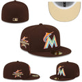 Miami Marlins 2017 All-Star Game Fitted Hat with Tan Underbrim ¨C Brown