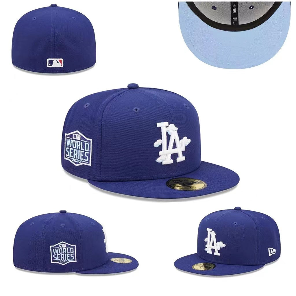Los Angeles Dodgers 2020 World Series Fitted Hat with Light Blue Underbrim ¨C Royal Blue