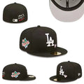 Los Angeles Dodgers 1988 World Series Fitted Hat with ¡°Love & Hustle Game¡± Embroidery ¨C Black