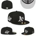 Oakland Athletics 1989 World Series Fitted Hat with Gray Underbrim ¨C Black