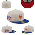 New York Mets 1986 World Series Fitted Hat with Blue Brim and Red Underbrim ¨C Off-White