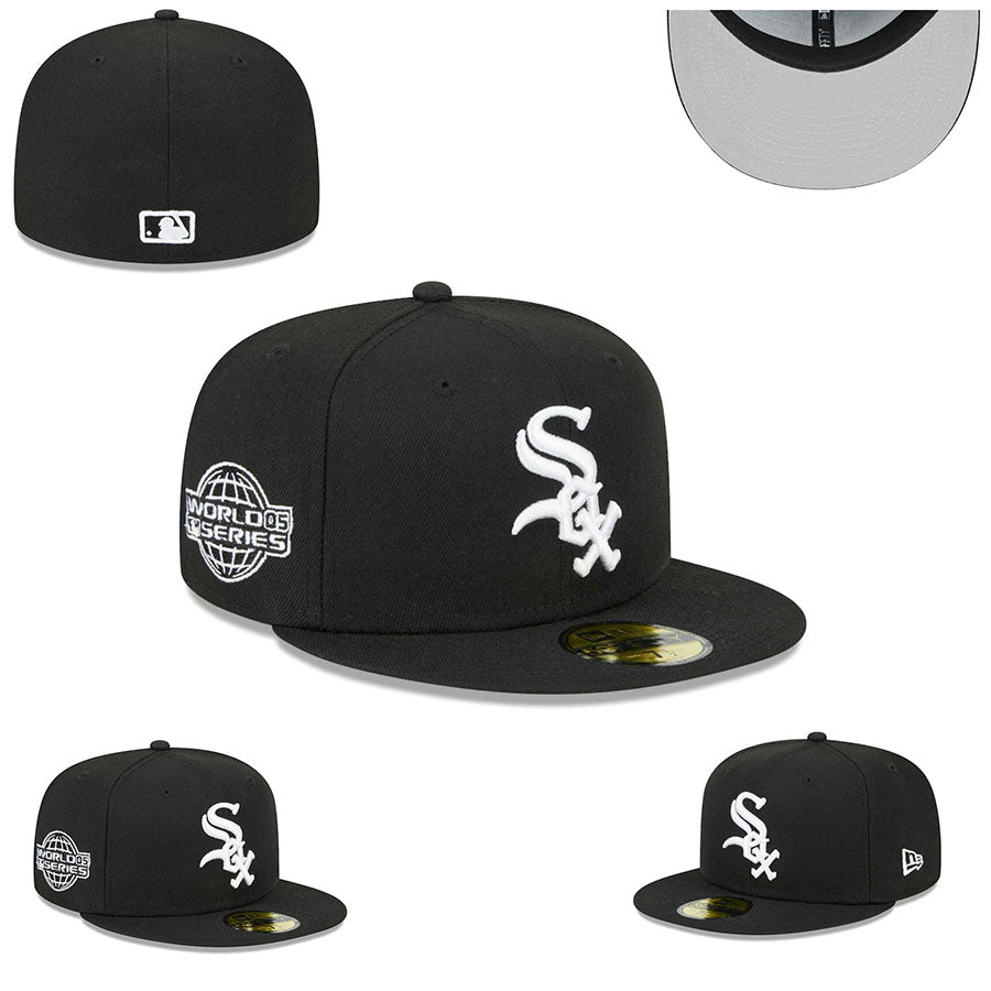 Chicago White Sox 2005 World Series Champions Fitted Hat ¨C Black