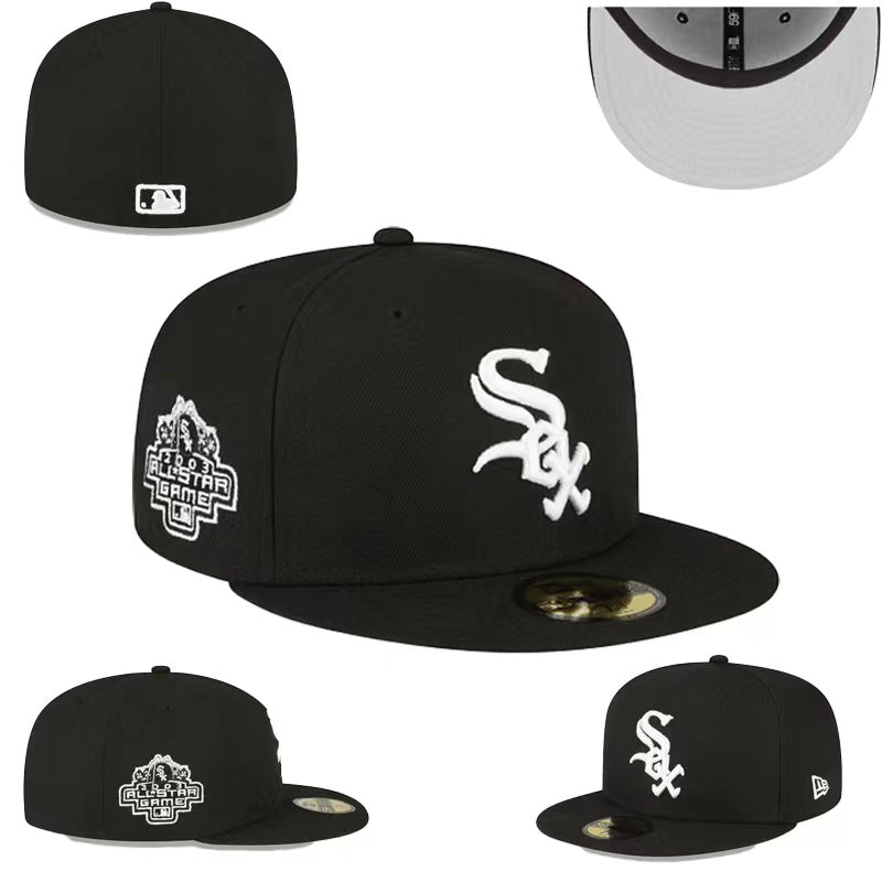 Chicago White Sox Gold Trim World Series Champions Fitted Hat ¨C Black
