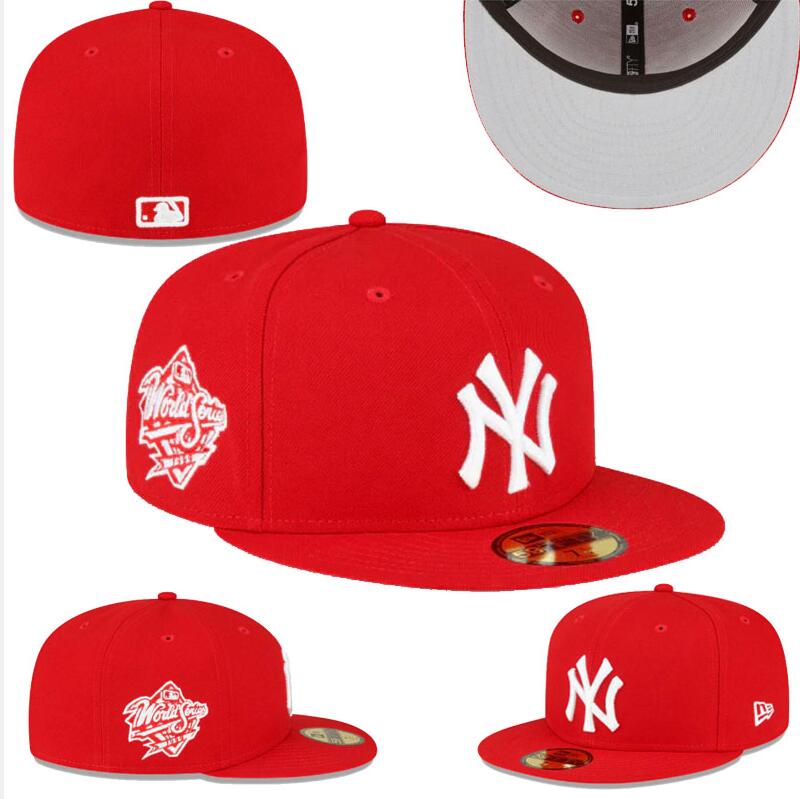 New York Yankees World Series 59FIFTY Fitted Hat ¨C Bold Red with White Logo