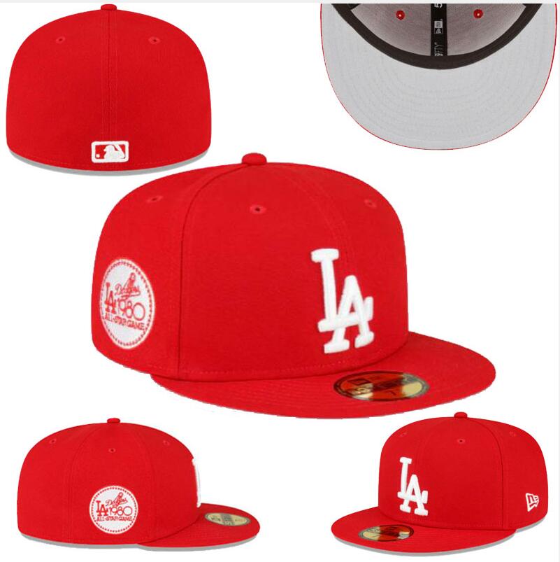 Los Angeles Dodgers 1980 All-Star Game 59FIFTY Fitted Hat ¨C Vibrant Red with White Logo