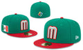 Mexico World Baseball Classic 59FIFTY Fitted Hat ¨C Green and Red with Flag Patch
