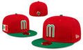 Mexico World Baseball Classic 59FIFTY Fitted Hat ¨C Red and Green with Flag Patch