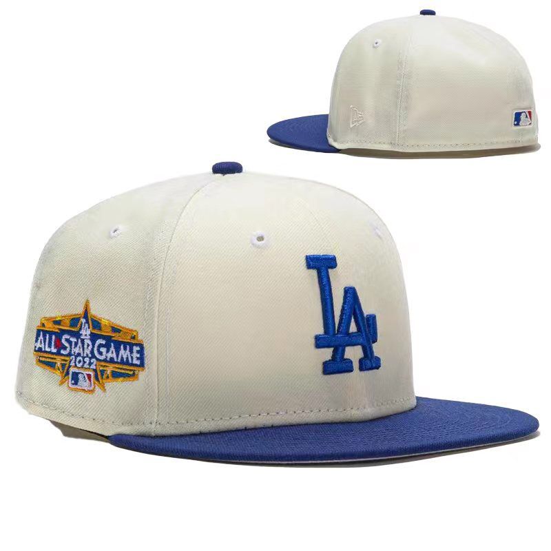 Los Angeles Dodgers 2022 All-Star Game 59FIFTY Fitted Hat ¨C Cream and Blue with Exclusive Patch