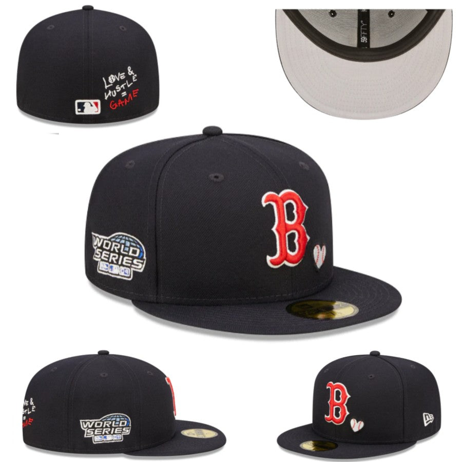 Boston Red Sox Love & Hustle World Series 59FIFTY Fitted Hat ¨C Black with Heart Embroidery