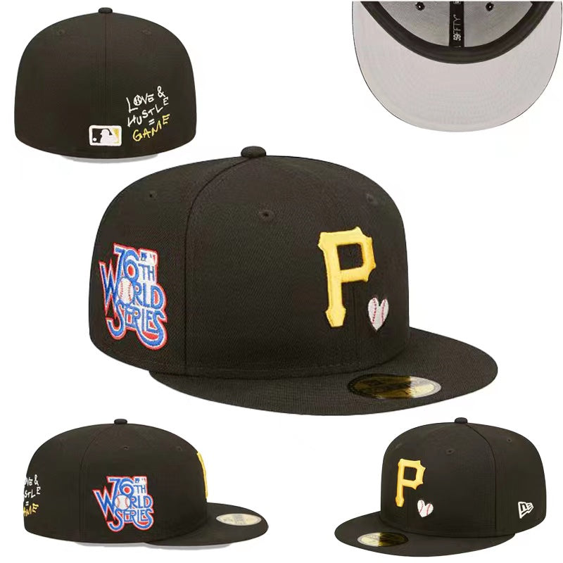 Pittsburgh Pirates Love & Hustle 1979 World Series 59FIFTY Fitted Hat ¨C Black with Heart Embroidery
