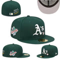 Oakland Athletics Love & Hustle 1989 World Series 59FIFTY Fitted Hat ¨C Green with Heart Embroidery