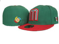 Mexico World Baseball Classic 59FIFTY Fitted Hat ¨C Green and Red with Flag Patch