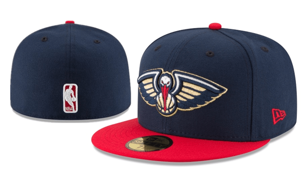 New Orleans Pelicans NBA Snapback Cap with Embroidered Logo and Red Brim ¨C Navy
