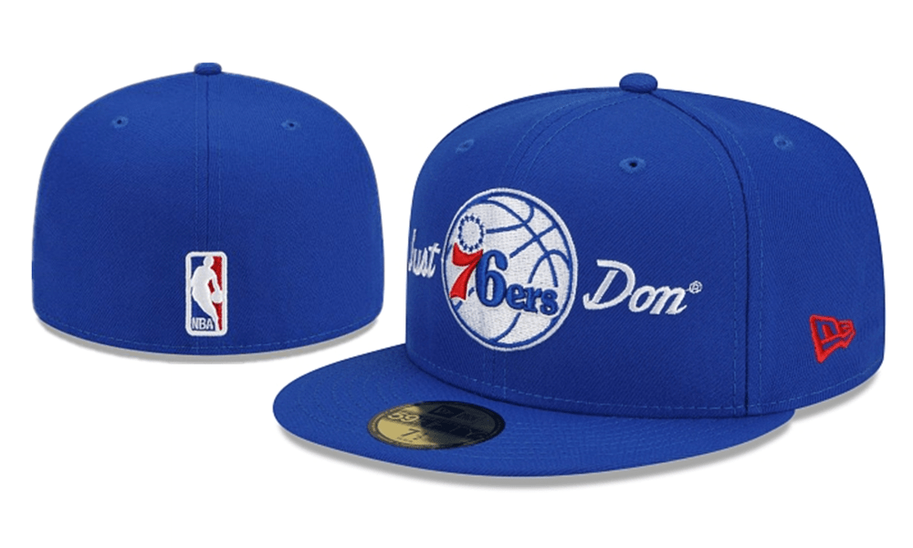 Philadelphia 76ers Just Don NBA Snapback Cap with Embroidered Logo ¨C Blue