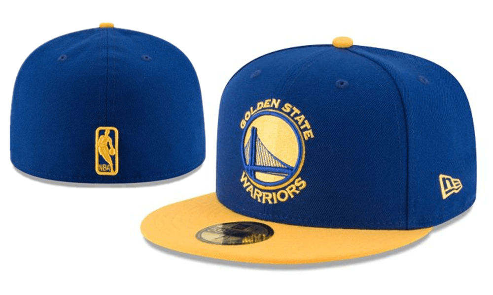 Golden State Warriors NBA Snapback Cap with Embroidered Logo and Yellow Brim ¨C Blue