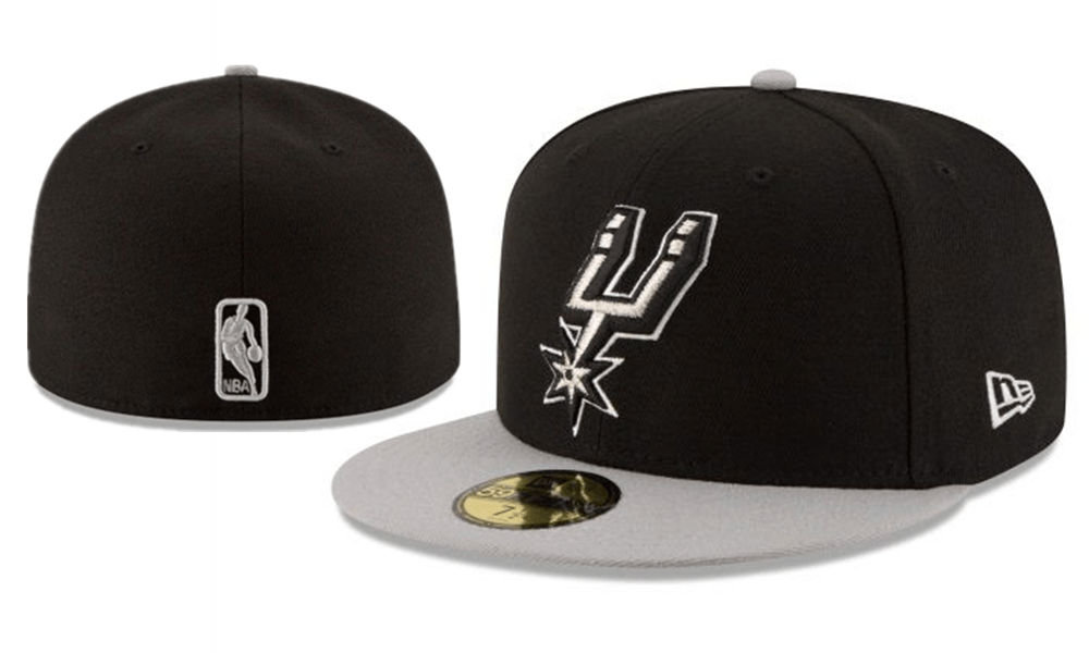 San Antonio Spurs NBA Snapback Cap with Embroidered Logo and Gray Brim ¨C Black