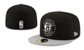 Brooklyn Nets NBA Snapback Cap with Embroidered Logo and Gray Brim ¨C Black