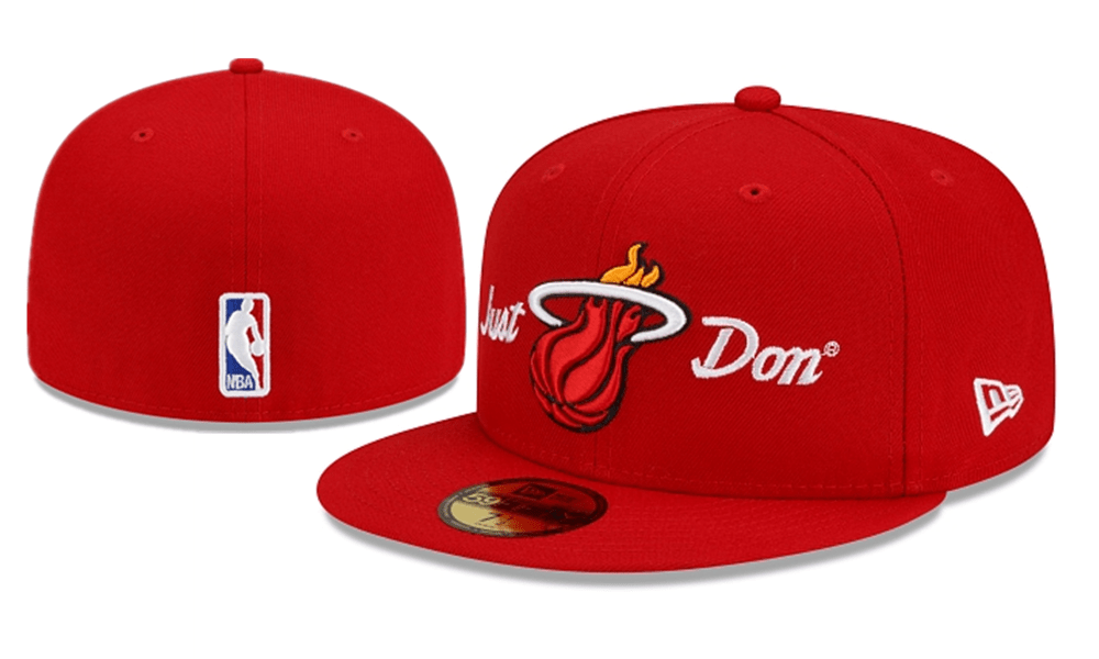 Miami Heat Just Don NBA Snapback Cap with Embroidered Logo ¨C Red