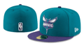 Charlotte Hornets NBA Snapback Cap with Embroidered Logo and Purple Brim ¨C Teal