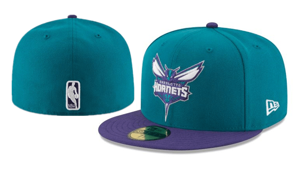 Charlotte Hornets NBA Snapback Cap with Embroidered Logo and Purple Brim ¨C Teal