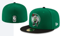 Boston Celtics NBA Snapback Cap with Embroidered Logo and Black Brim ¨C Green