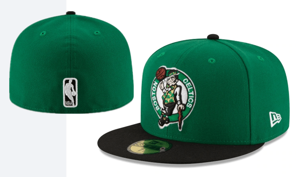 Boston Celtics NBA Snapback Cap with Embroidered Logo and Black Brim ¨C Green