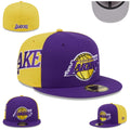 Los Angeles Lakers NBA Snapback Cap with Embroidered Logo and Side Text ¨C Purple and Yellow
