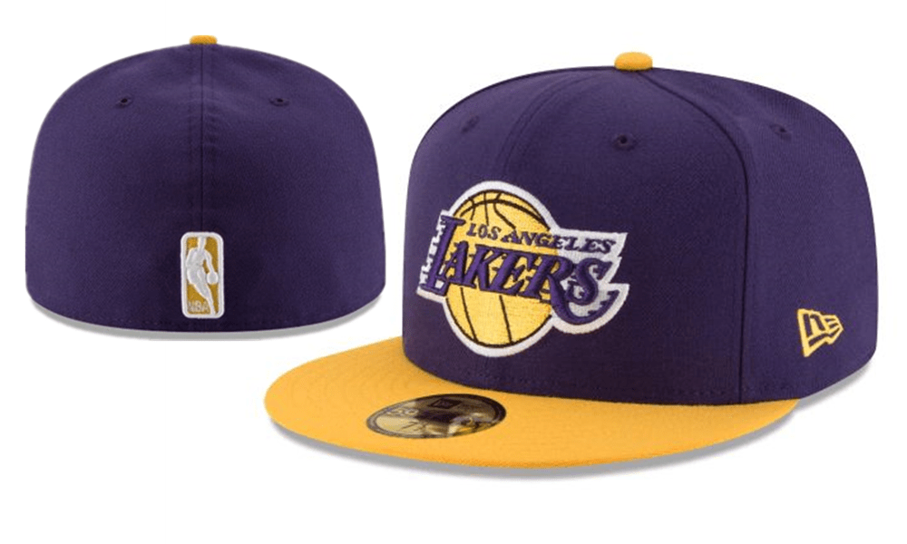Los Angeles Lakers NBA Snapback Cap with Embroidered Logo and Gold Brim ¨C Purple