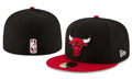 Chicago Bulls NBA Snapback Cap with Embroidered Logo and Red Brim ¨C Black
