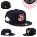 St. Louis Cardinals Floral World Series Snapback Cap ¨C Navy with Pink Under-Visor