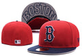 Boston Red Sox Red and Navy Fitted Hat with Bold Undervisor ¡°BOSTON¡± Lettering