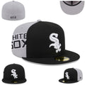 Chicago White Sox 59Fifty Split Design Fitted Hat ¨C Black and Gray with Bold Logo
