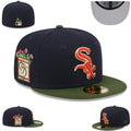 Chicago White Sox 59Fifty 95th Anniversary Floral Embroidered Fitted Hat ¨C Navy and Olive