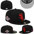 Chicago White Sox Fitted MLB Hat with 2003 All-Star Game Patch and Red Logo ¨C Black