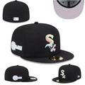 Chicago White Sox Fitted MLB Hat with 2005 World Series Patch and Iridescent Logo ¨C Black