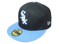 Chicago White Sox Fitted MLB Hat with Light Blue Brim ¨C Black