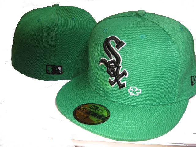 Chicago White Sox Fitted MLB Hat with St. Patrick¡¯s Day Clover ¨C Green
